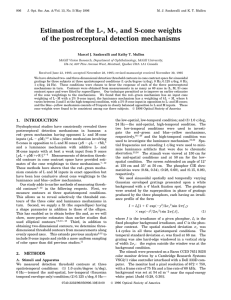 Estimation of the L-, M-, and S-cone weights of the postreceptoral