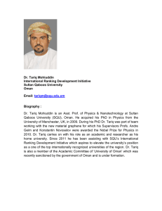 Dr. Tariq Mohiuddin International Ranking Development
