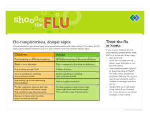 Flu complications, danger signs Treat the flu at home