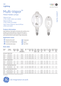 Metal Halide Multi-Vapor™ Lamps