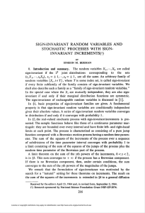 sign-invariant random variables and stochastic processes with sign