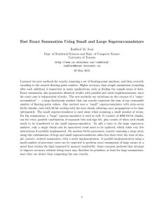 Fast Exact Summation Using Small and Large Superaccumulators