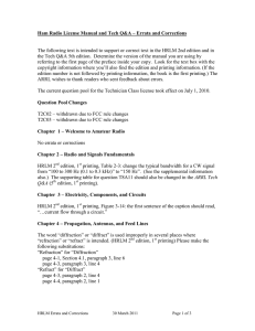 Ham Radio License Manual - Supplemental Material