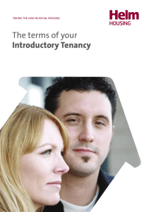 Terms of your Introductory Tenancy