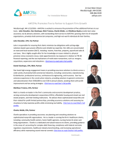 PDF: AAFCPAs Promotes Five to Partner to Support Firm Growth