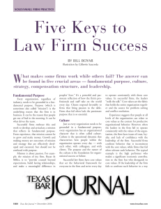 Five Keys to Law Firm Success