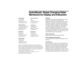 HydroMorph: Shape Changing Water Membrane for Display and