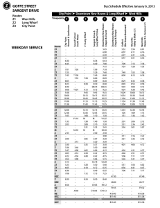 z goffe street sargent drive weekday service