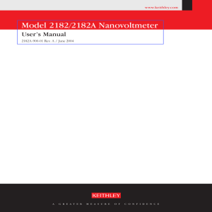 Model 2182/2182A Nanovoltmeter - LDM Computing WWW-Page