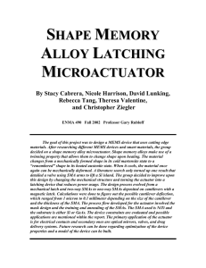 shape memory alloy latching microactuator