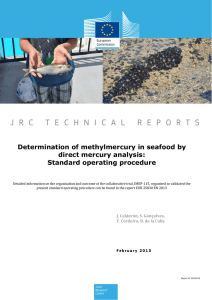 Determination of methylmercury in seafood by direct mercury