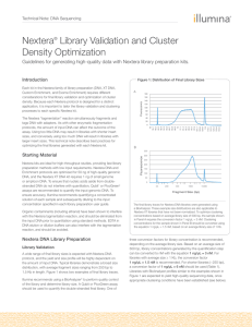 Nextera Library Validation and Cluster Density Optimization