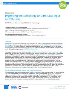 Improving the Sensitivity of UltraLow Input mRNASeq