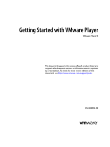 Getting Started with VMware Player