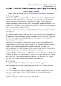 A Guitar Overdrive/Distortion Effect of Digital Signal Processing