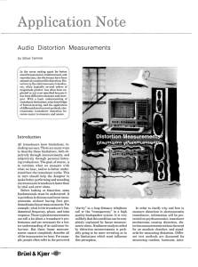 Application notes - Audio Distortion Measurements (bo0385)