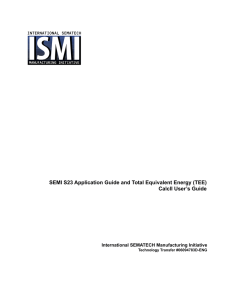 SEMI S23 Application Guide and Total Equivalent Energy