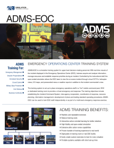 ADMS-EOC - Advanced Disaster Management Simulator
