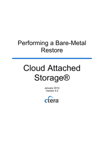 Performing a Bare-Metal Restore