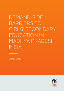 demand-side barriers to girls` secondary education in