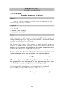 Transient Response of RC cirucit