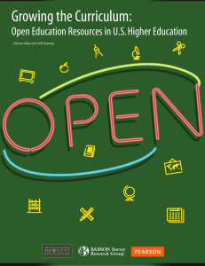 Growing the Curriculum: Open Education Resources in