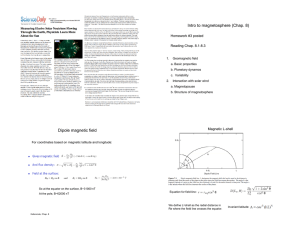 Intro to magnetosphere - Home Page