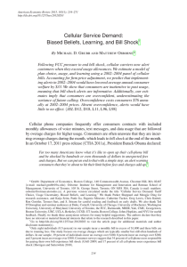 Cellular Service Demand: Biased Beliefs, Learning, and Bill Shock