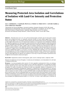Measuring ProtectedArea Isolation and Correlations of Isolation with