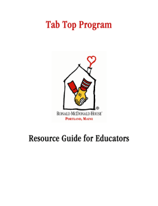 Tab Top Program - Ronald McDonald House Charities of Maine