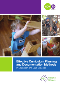 Effective Curriculum Planning and Documentation Methods In