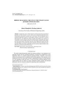 BRIDGE MEASURING CIRCUITS IN THE STRAIN GAUGE SENSOR