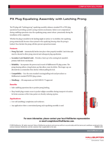 H03940 PX Plug Equalizing Assembly with Latching Prong