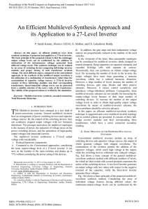 An Efficient Multilevel-Synthesis Approach and its Application to a