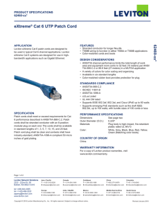 eXtreme® Cat 6 UTP Patch Cord
