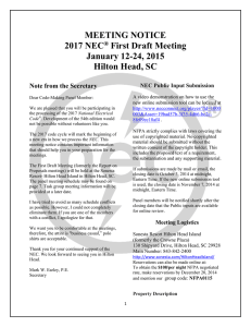 MEETING NOTICE 2017 NEC® First Draft Meeting January