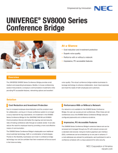 UNIVERGE® SV8000 Series Conference Bridge