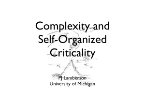 Complexity and Self-Organized Criticality