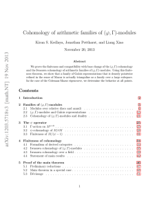 Cohomology of arithmetic families of (ϕ,Γ)-modules arXiv