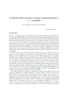 A functor from smooth o-torsion representations to (ϕ,Γ)