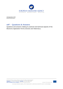 eAF Question and Answers - eSubmission