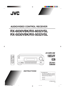 RX-6030VBK/RX-6032VSL RX-5030VBK/RX-5032VSL