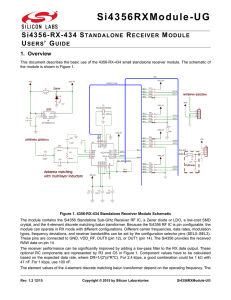 Si4356-RX-434 Standalone Receiver Module User`s Guide