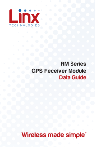 RM Series GPS Receiver Module Data Guide