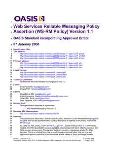 Web Services Reliable Messaging Policy Assertion (WS