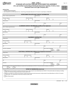 Level 1 Standard Application Form and Distributed