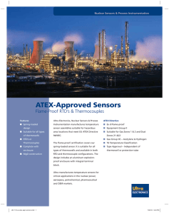 ATEX-Approved Sensors - Ultra Electronics Nuclear Sensors