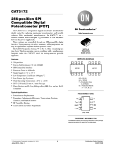 CAT5172 - 256‐position SPI Compatible Digital