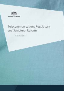 Telecommunications Regulatory and Structural Reform