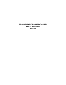 st. johns education association/icea master agreement 2012-2015